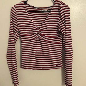 hollister striped long sleeve shirt